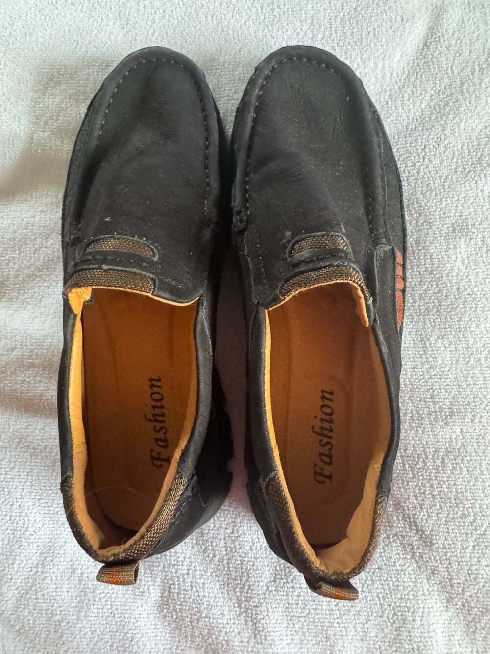 Fashion Men's Casual Black Slip-On Moccasin Loafers